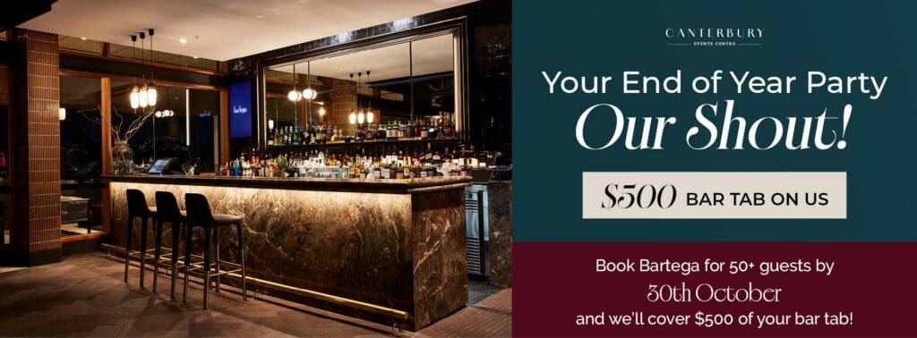 Book Bartega and get a $500 Bar Tab